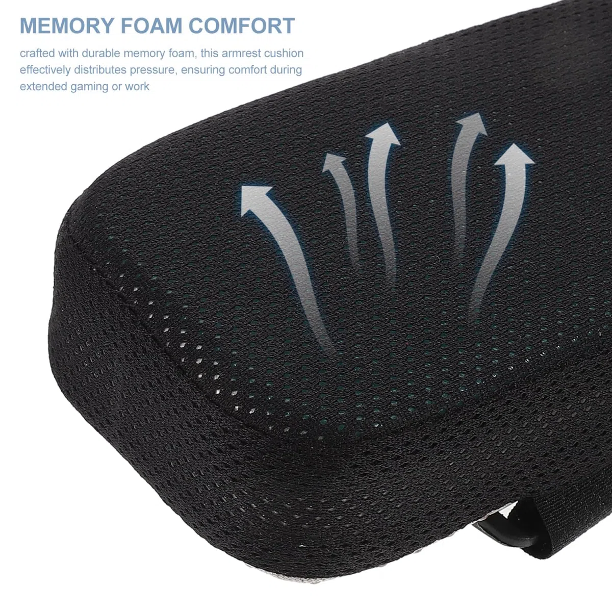 Lurrose Almohadilla Ergonomica Para Reposabrazos De Silla Oficina Y Gaming Cojín Viscoelástico Con Gel Refrescante Reemplazo Universal Para Apoyabrazos De Escritorio 10.23X3.14X1.37In