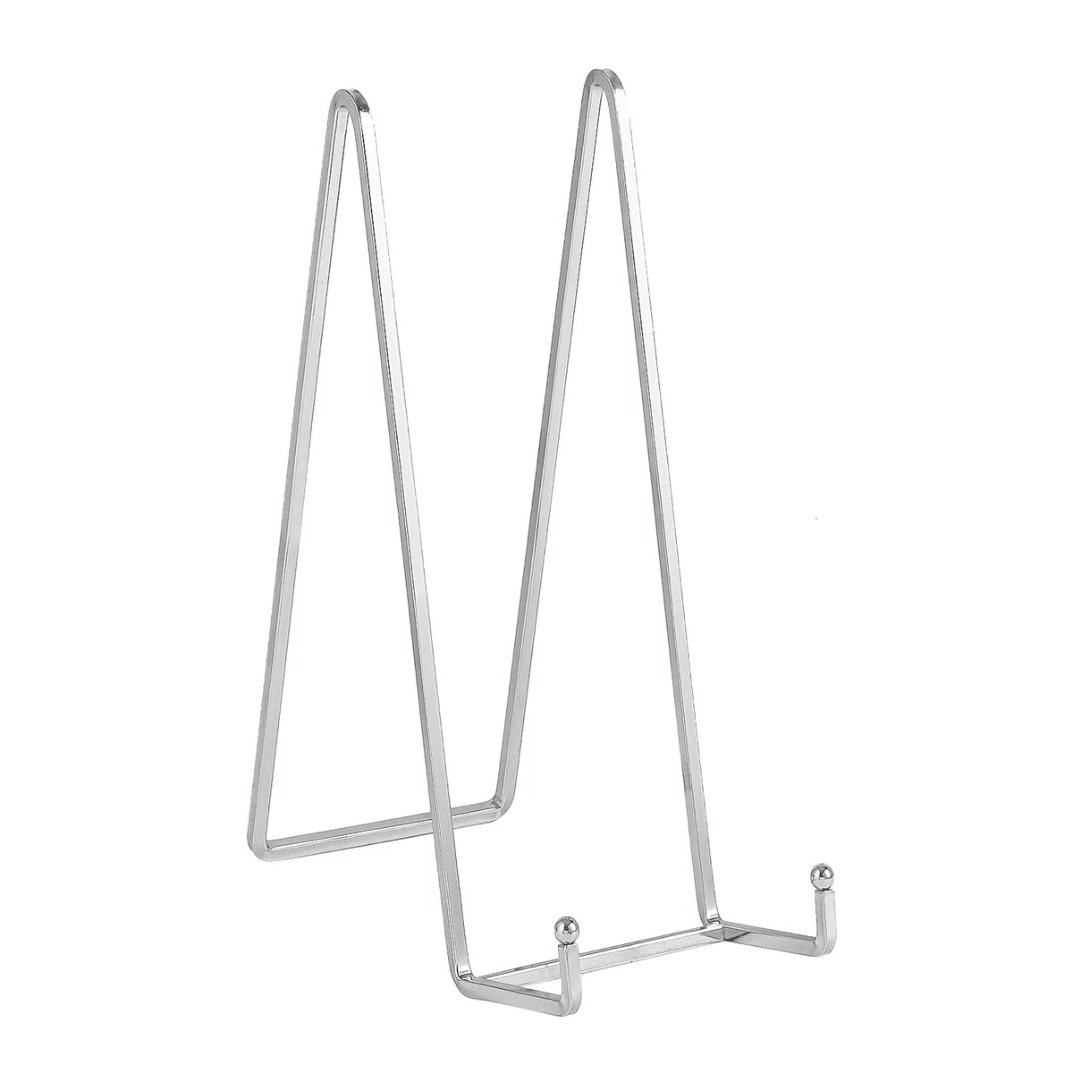 Soporte para Platos Decorativos Grandes - Soporte de Caballete para Expositor Mesa - Soportes Metalicos Para Placas Pesados | Cuadros | Marcos de Fotos | Libros | Lienzos - Plata - 2 Piezas - 30,5 cm