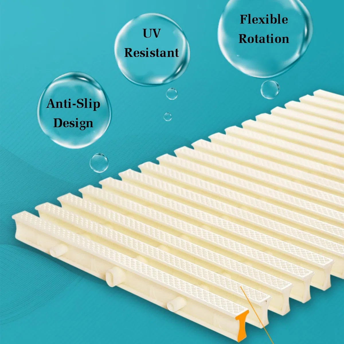 Rejilla de desagüe para Piscina - 10 Piezas de plástico ABS, Filtro de canaleta de desbordamiento para desagües de Agua Interiores/Exteriores, 15 x 100 cm, solución Protectora de desagüe.