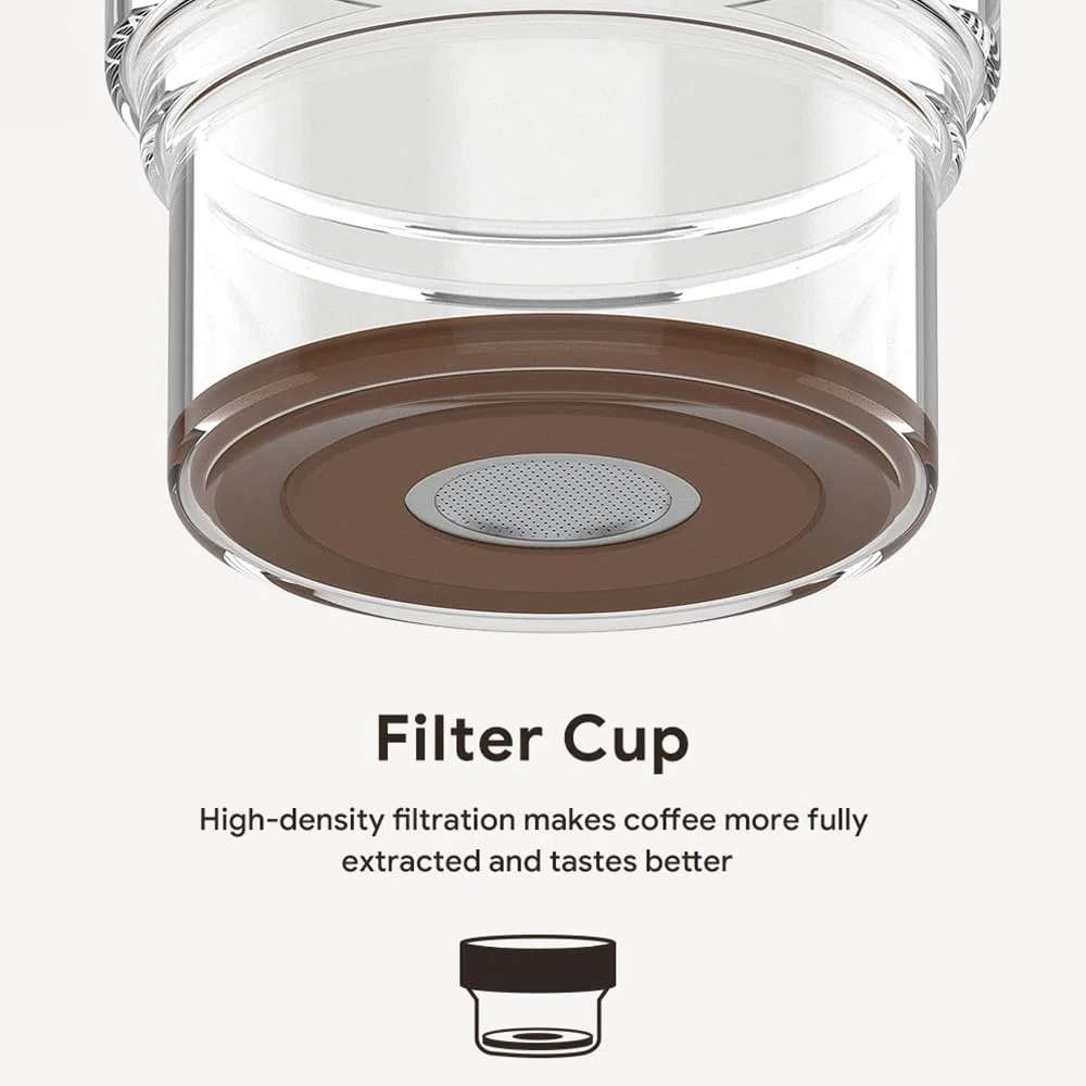 Cafetera de Goteo en Frío con Filtro Acero Inoxidable, 300ml Goteo para Café Fríos, Cafés Frío por Goteos, Cafetera de Goteos Coffee para Té y Café Helado, Fácil de Usar y Limpiar