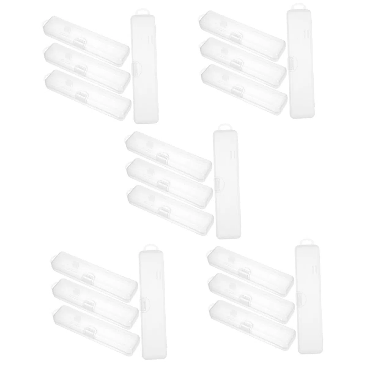 NOLITOY 20piezas Estuche De Viaje Portátil Para Cepillos De Dientes y Pasta De Dientes Caja De Almacenamiento Transparente Para Viajes y Picnics