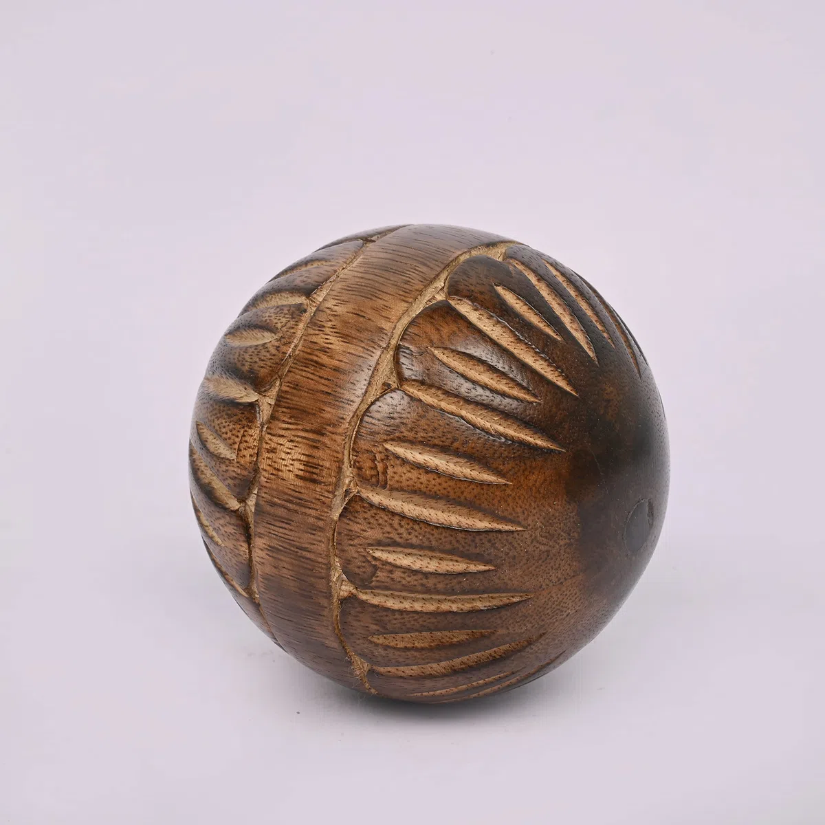 EDHAS Juego de 3 bolas redondas decorativas de madera de mango para centro de mesa o uso individual, ideal para uso en bandeja o decoración de cestas