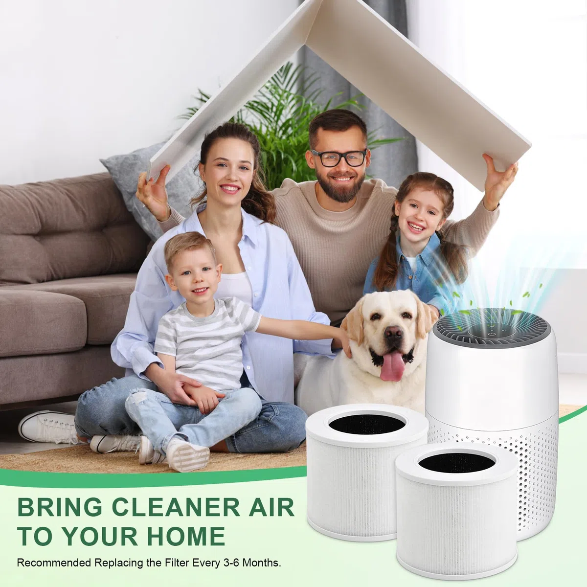 2 Core Mini Filtro de Repuesto Compatible con Purificadores de aire Levoit Core Mini-Rf, H13 HEPA Triple Filtración Purificador de Aire con 12 Esponjas Aromáticas