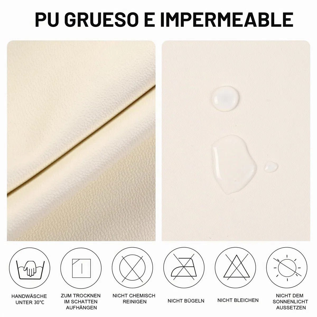 Alishomtll PU Fundas de Sillas Juego de 4/6, Fundas de Sillas de Piel Elástica, Fundas de Sillas Impermeables, Desmontables, Fundas de Sillas de Comedor, Lavables, Comedor para Comedor, Cocina, Boda