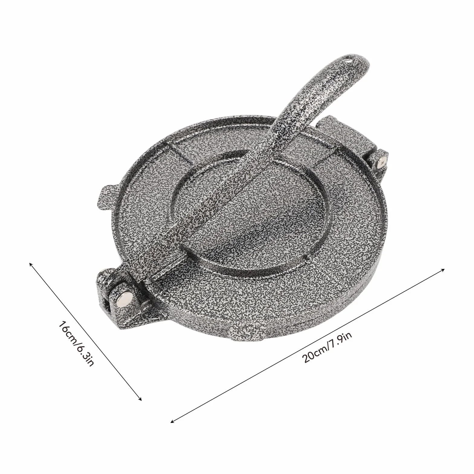 Prensa para Tortillas de 6.3 pulgadas, Hecha de Aleación de Aluminio, Ideal para masa de harina y preparación de tortillas, tacos, roti y empanadas