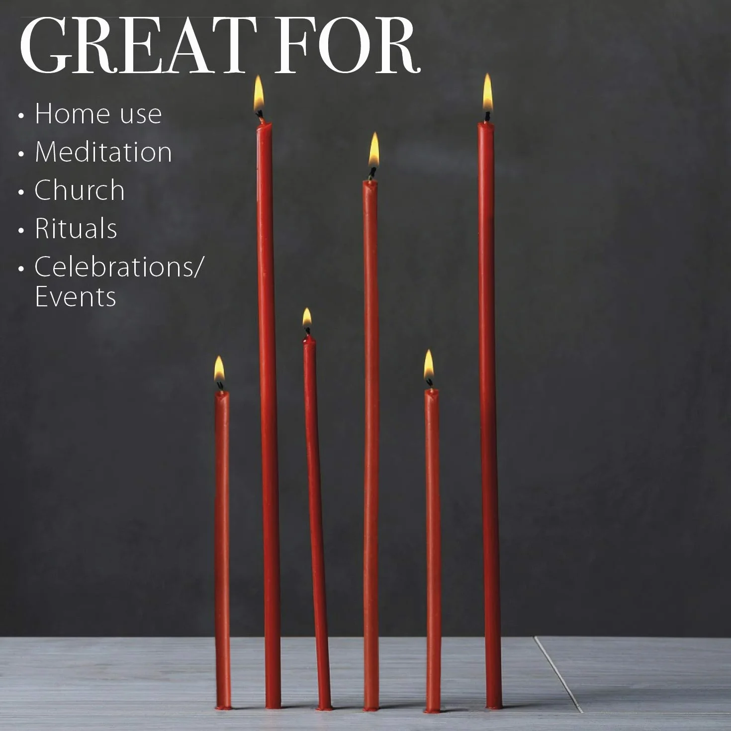 Danilovo Ritual - Velas de cera de abeja (rojo) – Velas ortopédicas para decoración, N140 – Altura: 16 cm, diámetro 5 mm (100 unidades – 285 g)