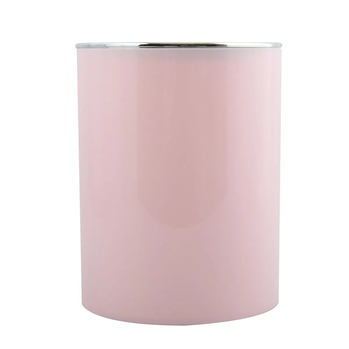 MSV - Papelera de baño Aspen - Pedal y tapa basculante - 6 L - Ø18,5 x 26 cm - Rosa claro - Diseño elegante - Ideal para baño, oficina y cocina