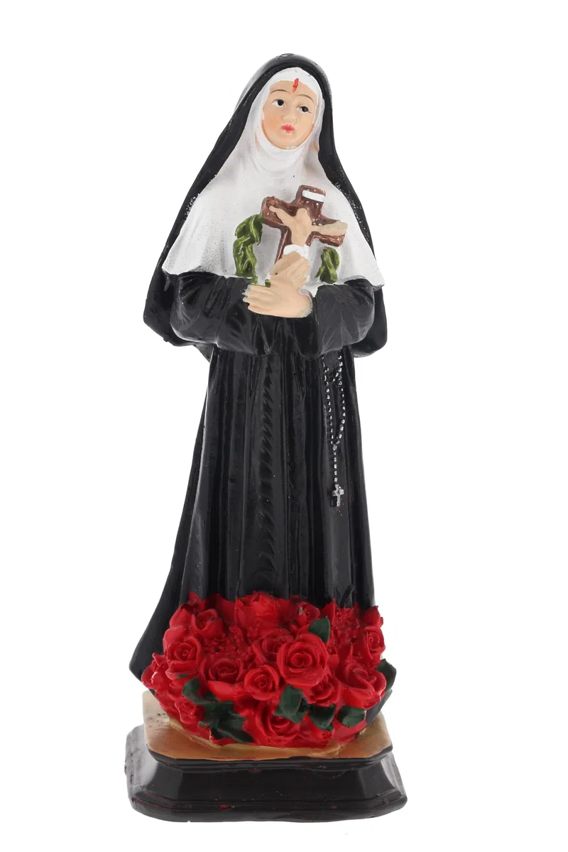 SHALOM - Estatua de Santa Rita, de resina, altura 13,5 cm