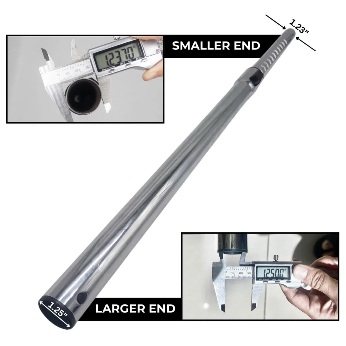Cepillo de piso al vacío y varita telescópica con conexión de 32 mm y adaptador de 1-3/8 pulgadas a 1-1/4 pulgadas | Funciona en alfombras bajas y todos los suelos | Accesorio de piso de madera dura