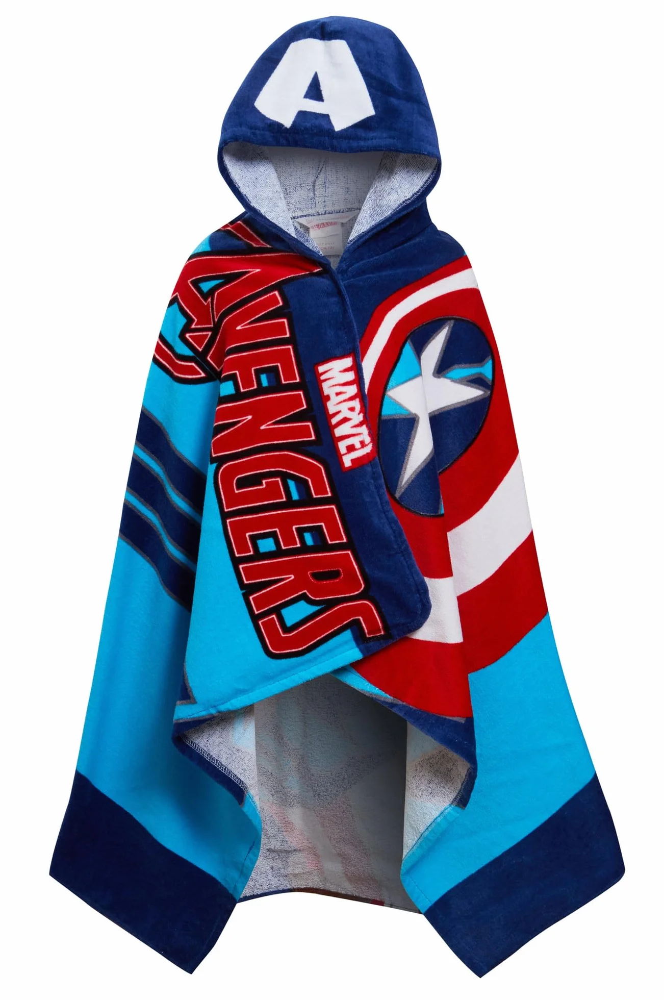 Toalla con capucha Captain America 100% algodón Marvel Avengers Poncho Toalla de playa para niños Toalla de baño Bata de baño para chicos