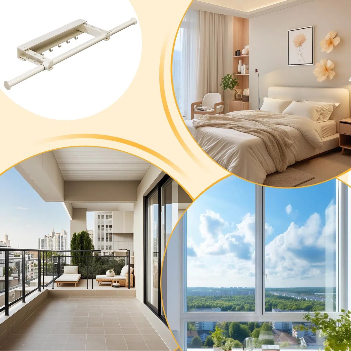 Estante de secado de ropa | Estante de secado de ropa plegable | Percha de soporte resistente para interiores, habitación, puerta, toalla, ropa, pared, balcón al aire libre