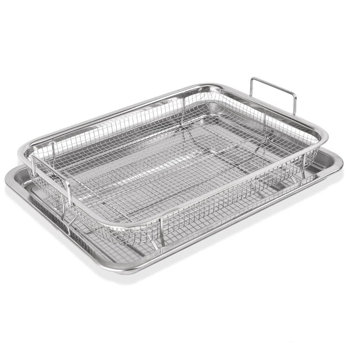 Juego Cocina Crujiente, Cesta Parrilla Malla, Bandeja Hornear Canasta, Cesta Juego Bandeja Hornear, se Utiliza Para Hornear Galletas y Pasteles, Asar a la Parrilla y Enfriar, Cargar Frutas