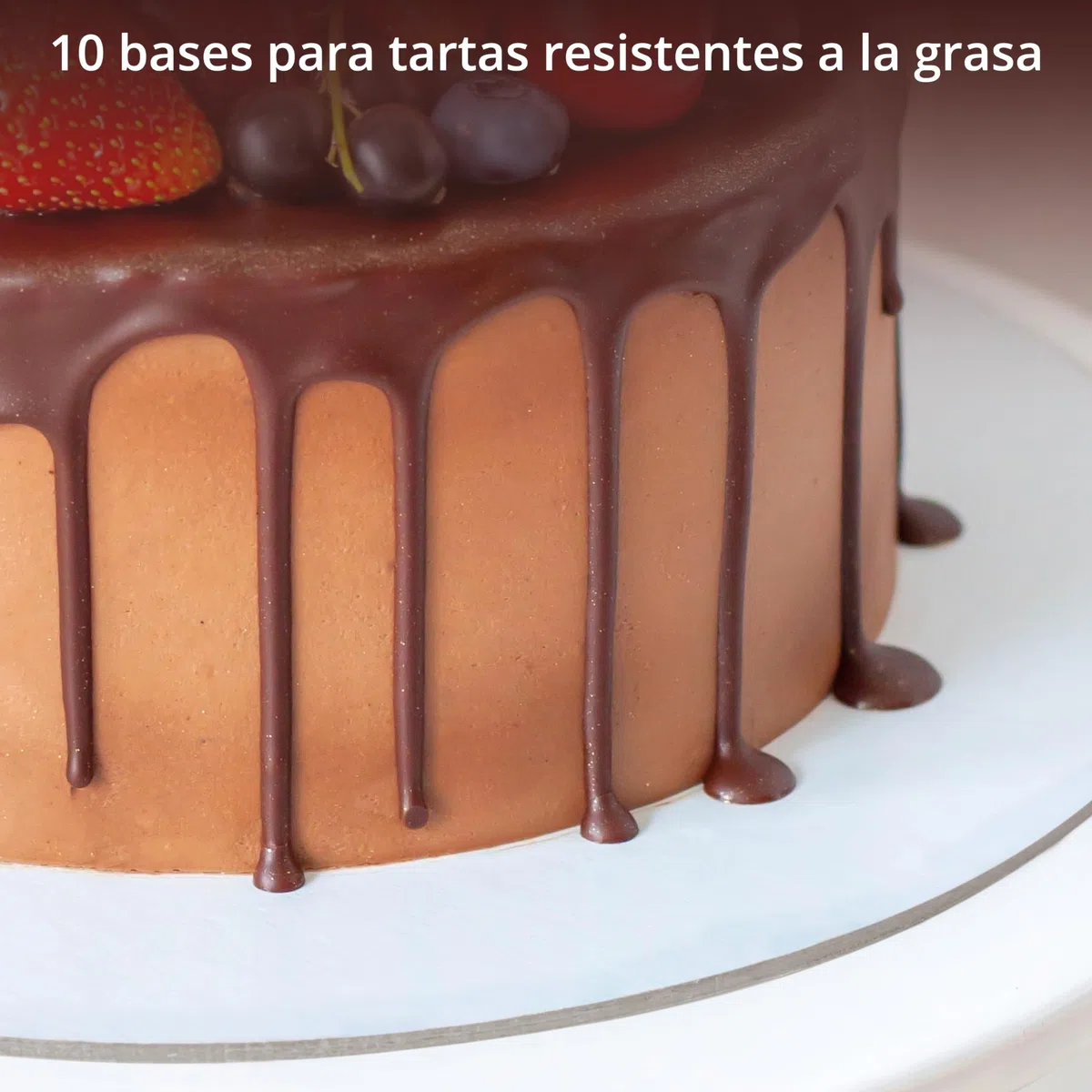 Winter Shore Cajas para Tartas con Bandeja (Pack de 10) - Caja Cartón Desechable Blanca con Ventana para Repostería - Cartón de 350 G/M² - Bandeja de 25,3 cm, Caja de 25,4 x 25,4 x 20,3 cm