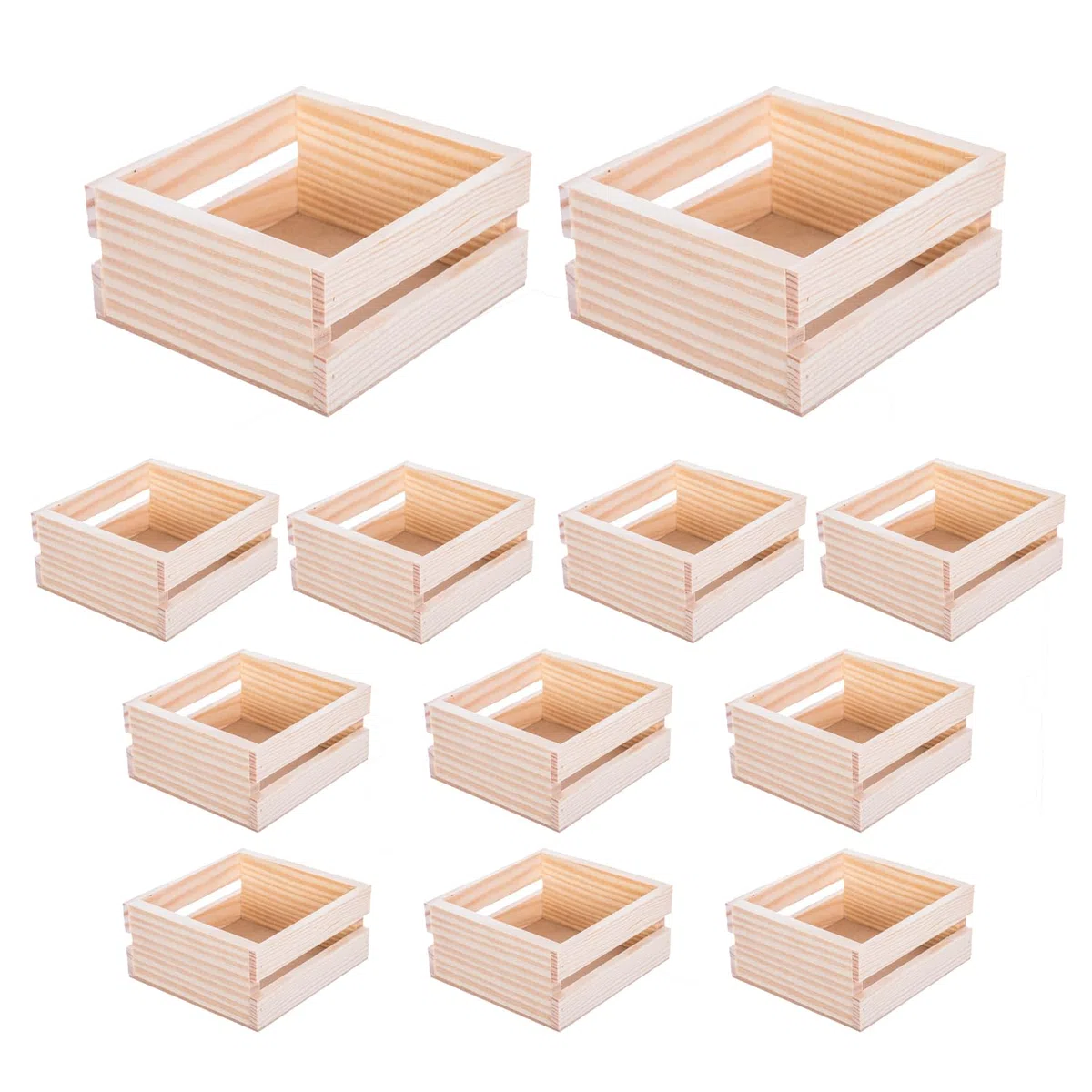 TWO TIGERS | Servilleteros Individuales Cuadrados | Madera con Listones | 12 Unidades | Tamaño: 11,5 x 12,5 x 6 cm | Ideal Para Hostelería Bares Restaurantes | Para Servilletas Cocktail 10 x 10 cm