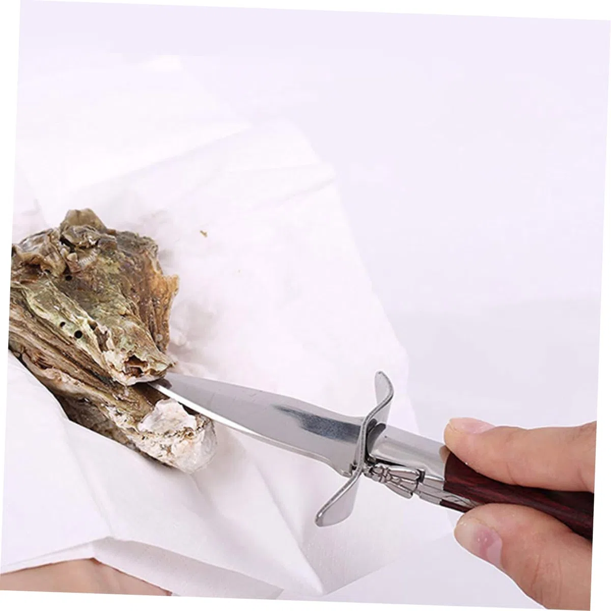 Cabilock Cuchillo De Cocina Para Ostras Herramienta Para Descascarar Ostras Abrazadera Para Descascarar Ostras Galletas De Langosta Removedor De Cáscara De Camarones Ostras Desvenador