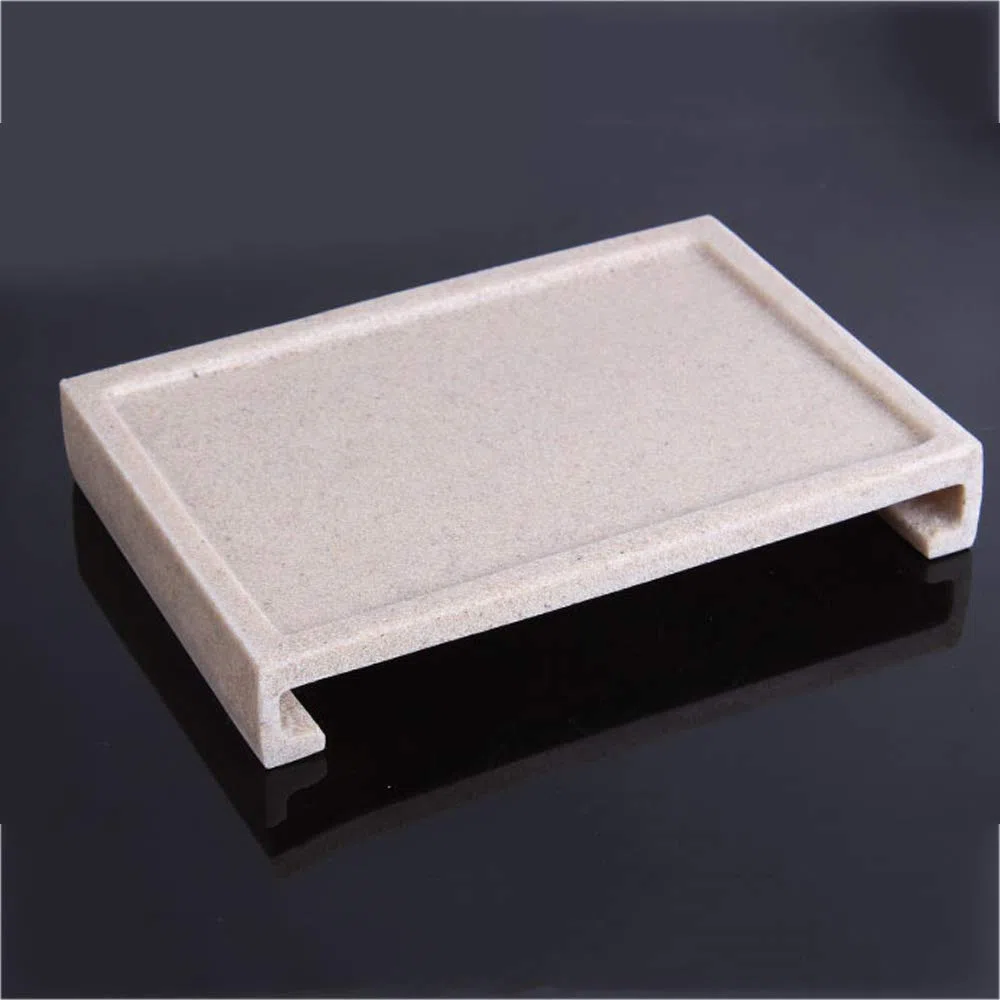 Estilo Moderno Juego de Accesorios de Baño de Resina Conjunto de Baño con Porta Cepillo de Dientes, 2 Tazas, Dispensador de Jabón Líquido, Jabonera, Creatividad de Arenisca,with Reverse Tray