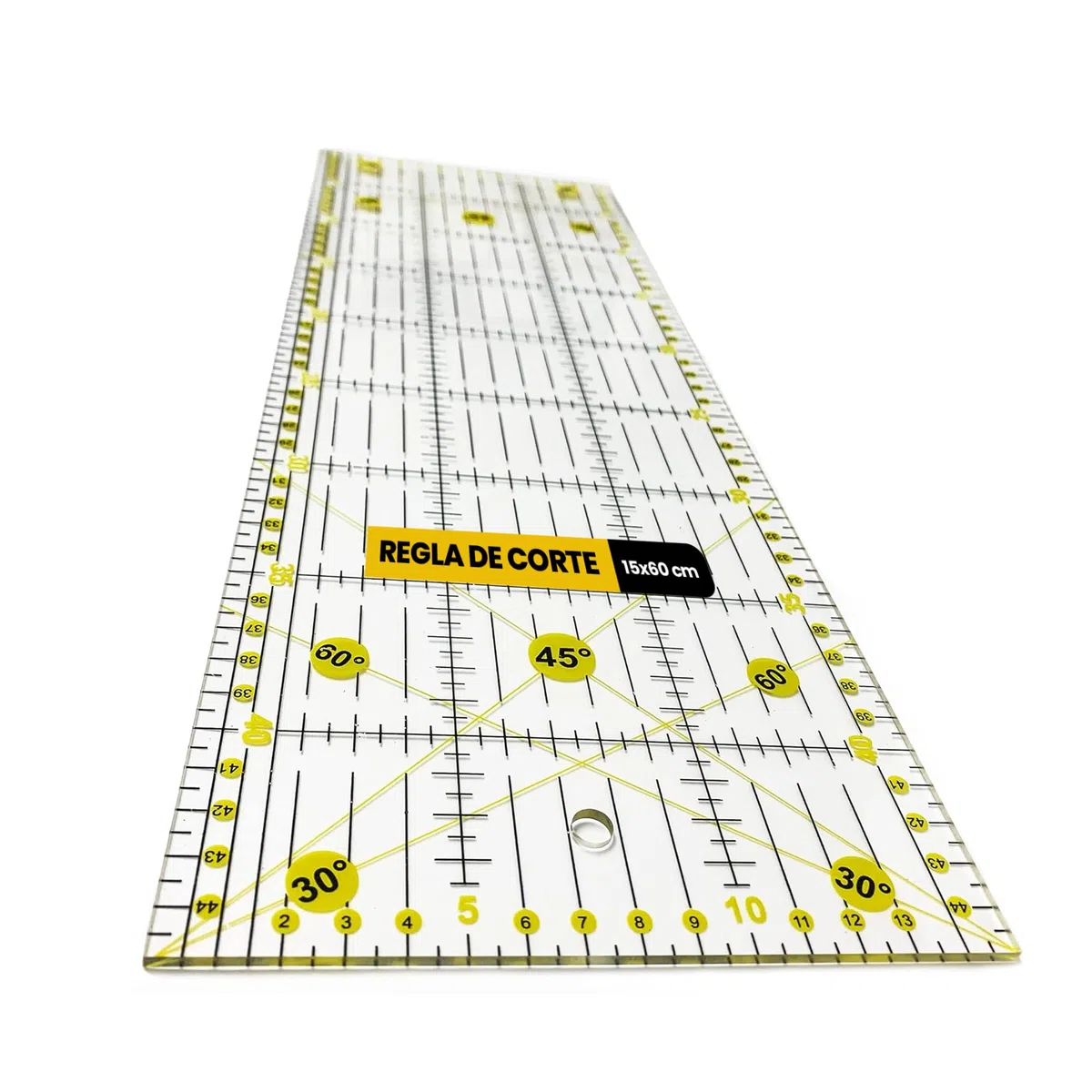 Regla de Patchwork 15 x 60 cm | Corte Preciso para Costura y Manualidades | Reglas de Patronaje | Acrílico Duradero | Visibilidad en Telas Oscuras | Quilting | Transparente
