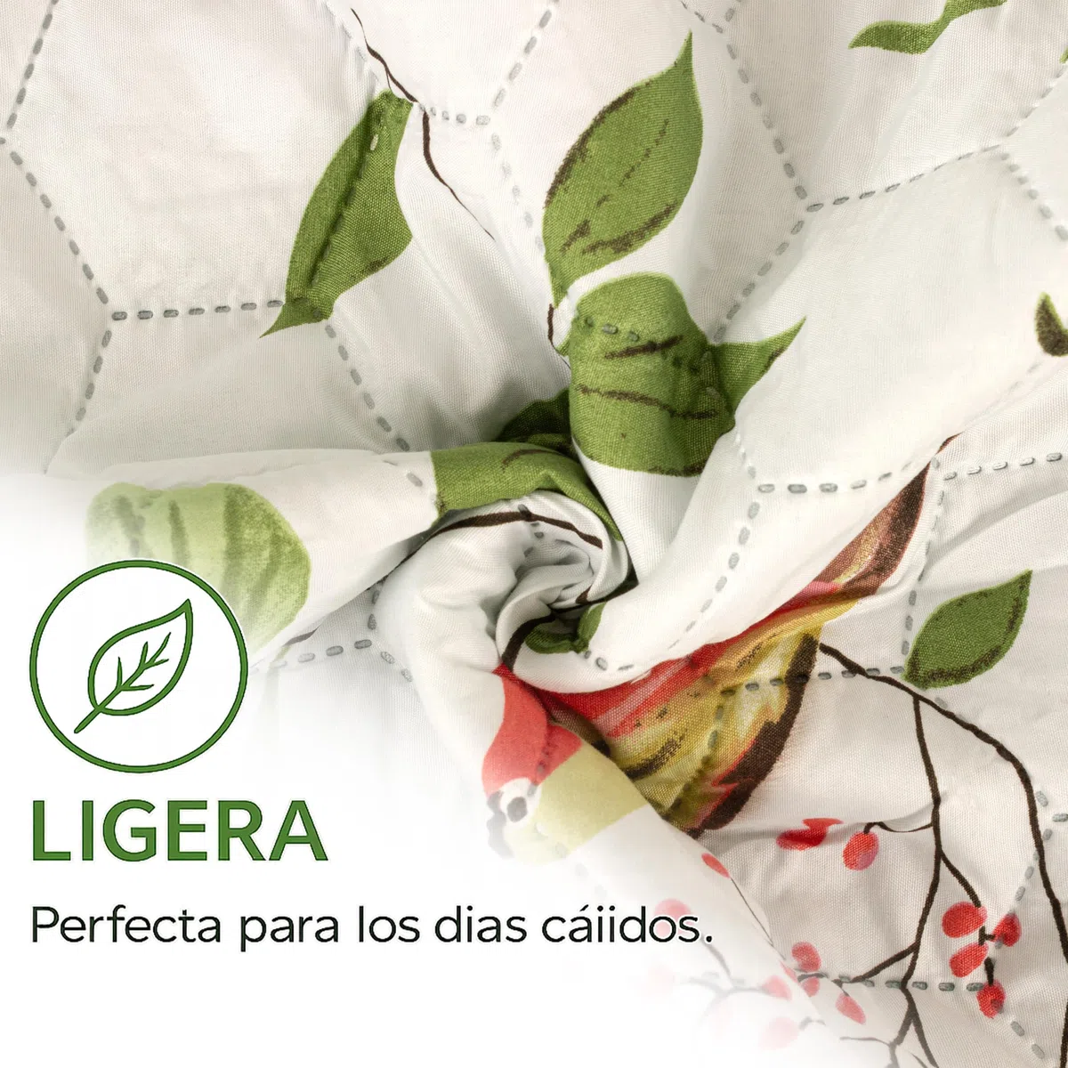 Colcha Bouti Reversible Estampada para Cama 90-105 de Dibujo Estampado Tamaño 240 x 260 cm - Edredón Ligero de Entretiempo, Cubrecama Decorativo Suave y Transpirable para Dormitorio