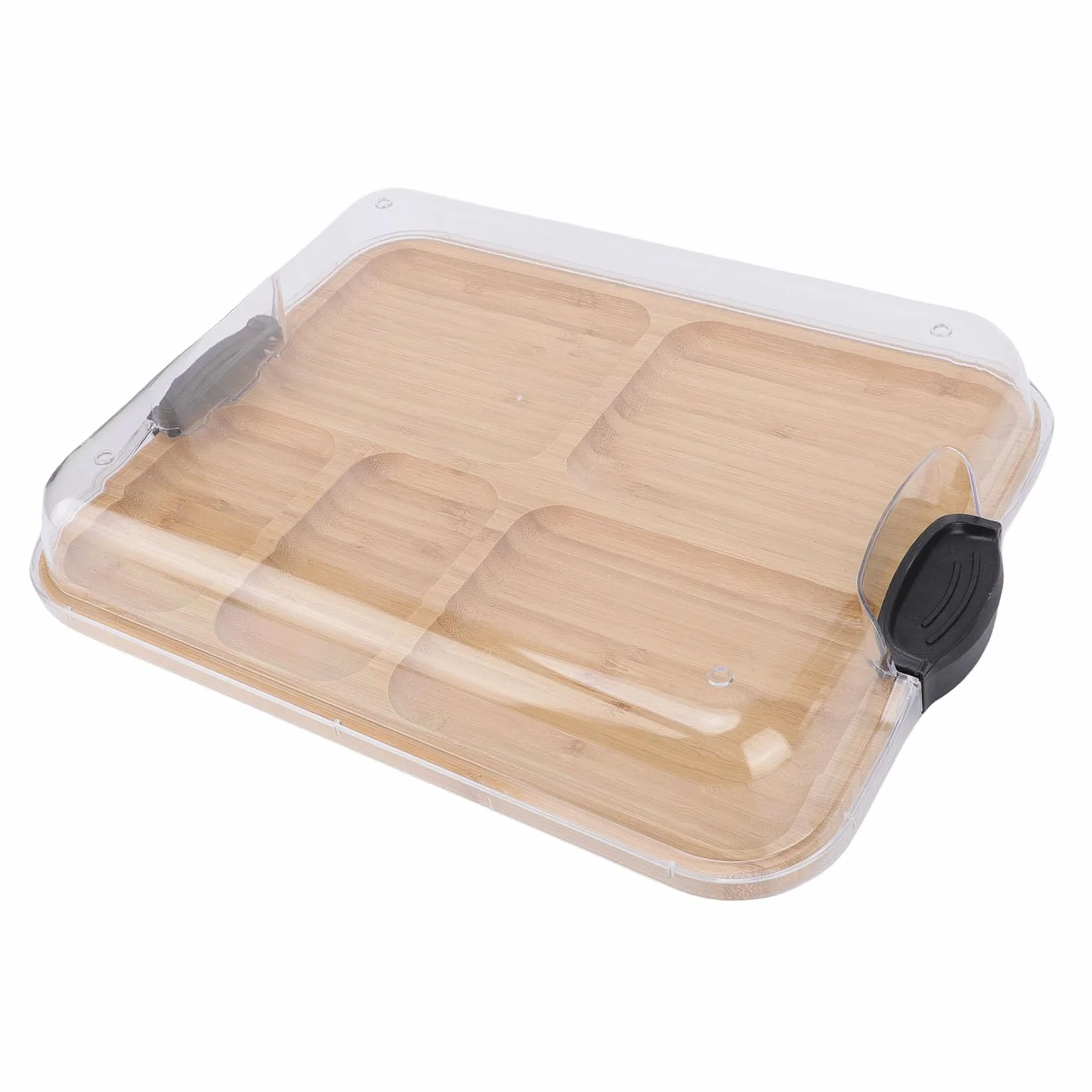 Zunate Tabla de Embutidos de Madera, Elegante Bandeja para Servir con Tapa para Amantes del Queso, 11x14 Pulgadas