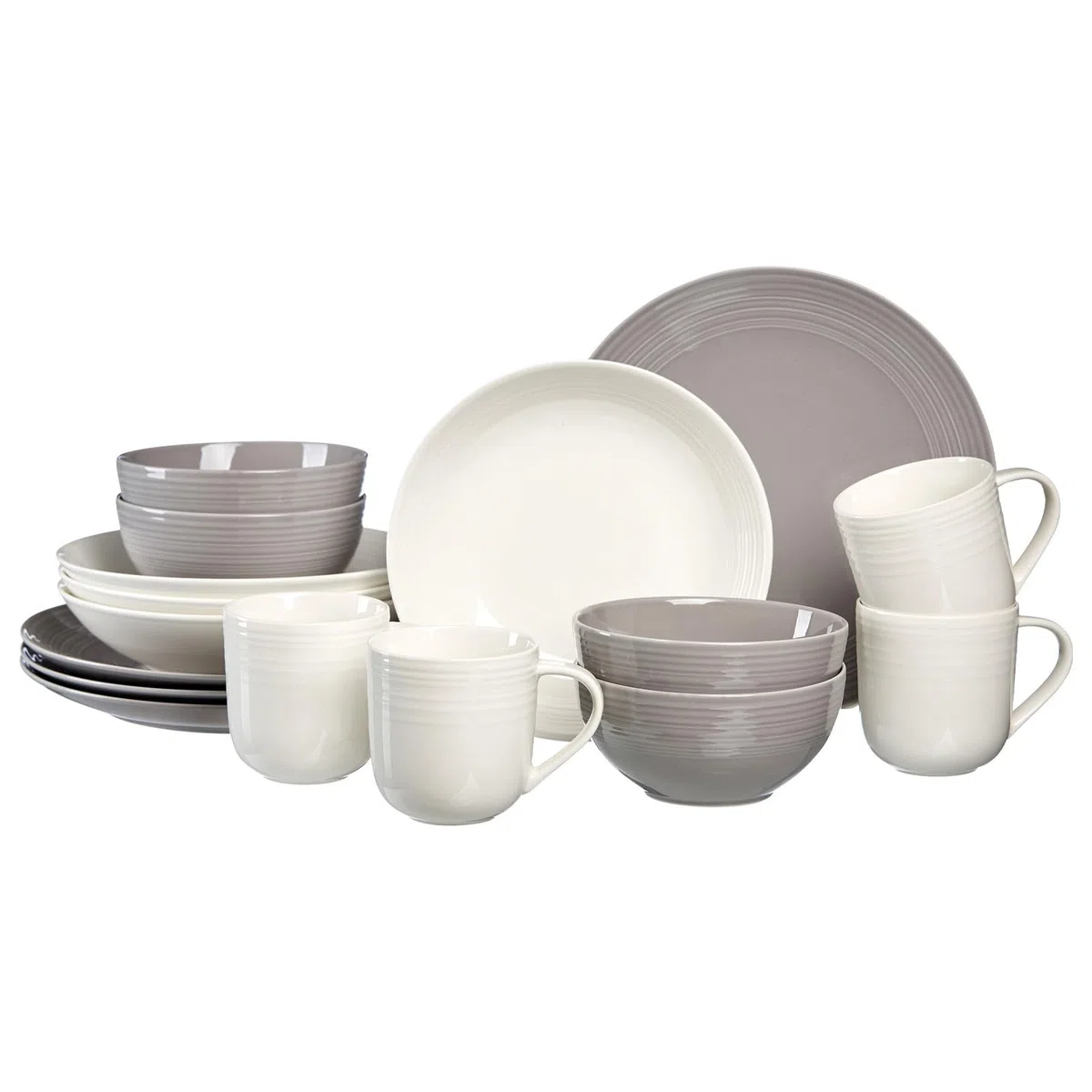 Ritzenhoff & Breker Levi - Copa de vino, porcelana, gris/blanco, 45x26x34 cm