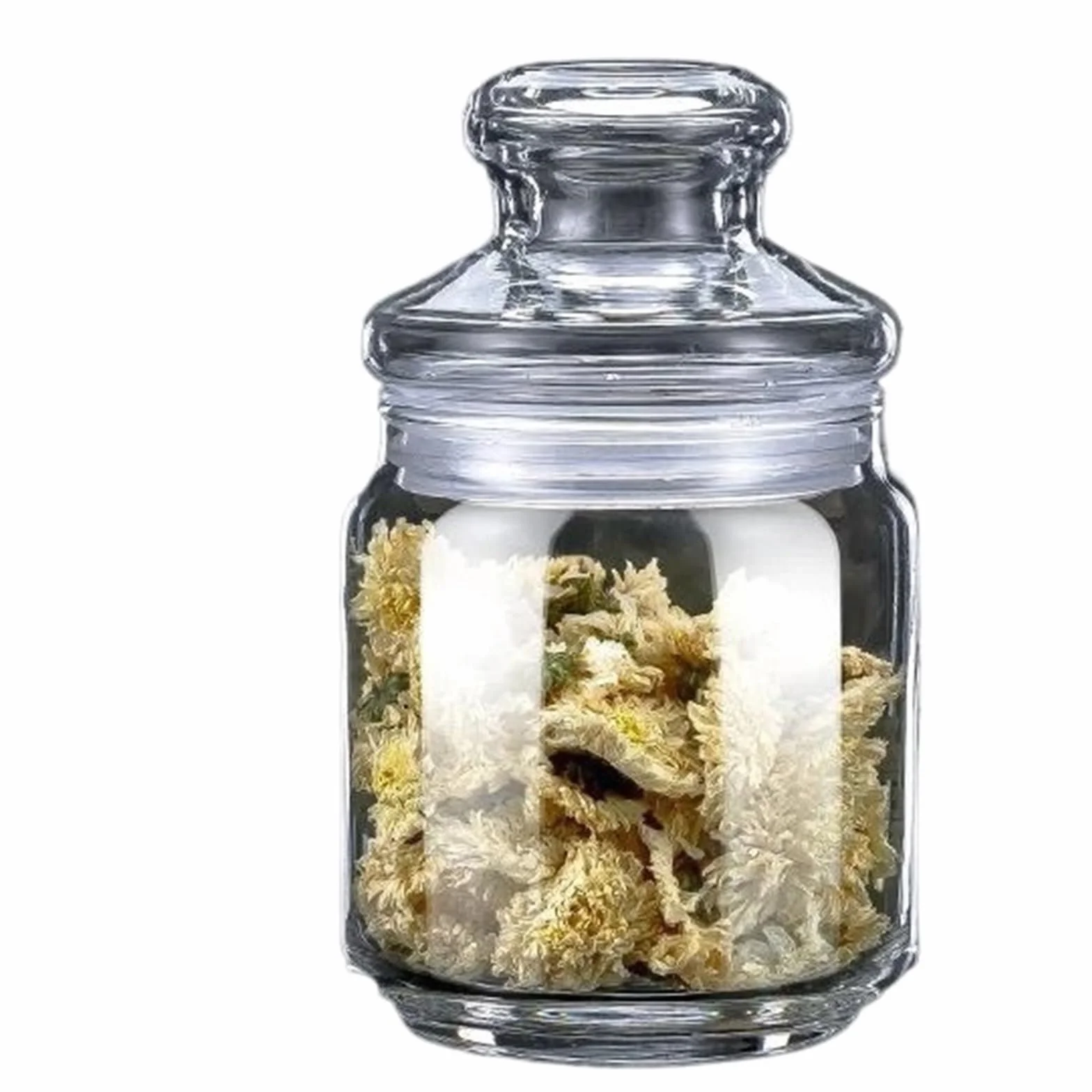 Tarro de almacenamiento para cocina, Tarro de vidrio for almacenamiento alimentos, 2 uds., con tapa, 500-1000ml, for frutos secos, galletas, té y café(750ml)