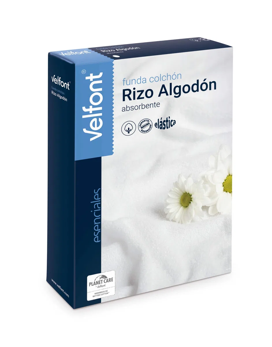 FUNDA COLCHON RIZO ELASTICA BLANCO Ancho: 135 Velfont