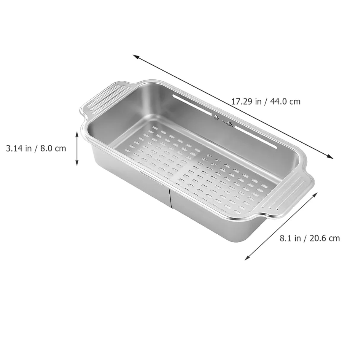 BESPORTBLE Cesta Coladora Expandible de Acero Inoxidable 304 para Fregadero, Escurridor Grande (34-44 Cm), Filtro de Residuos de Cocina y Colador para Verduras y Frutas