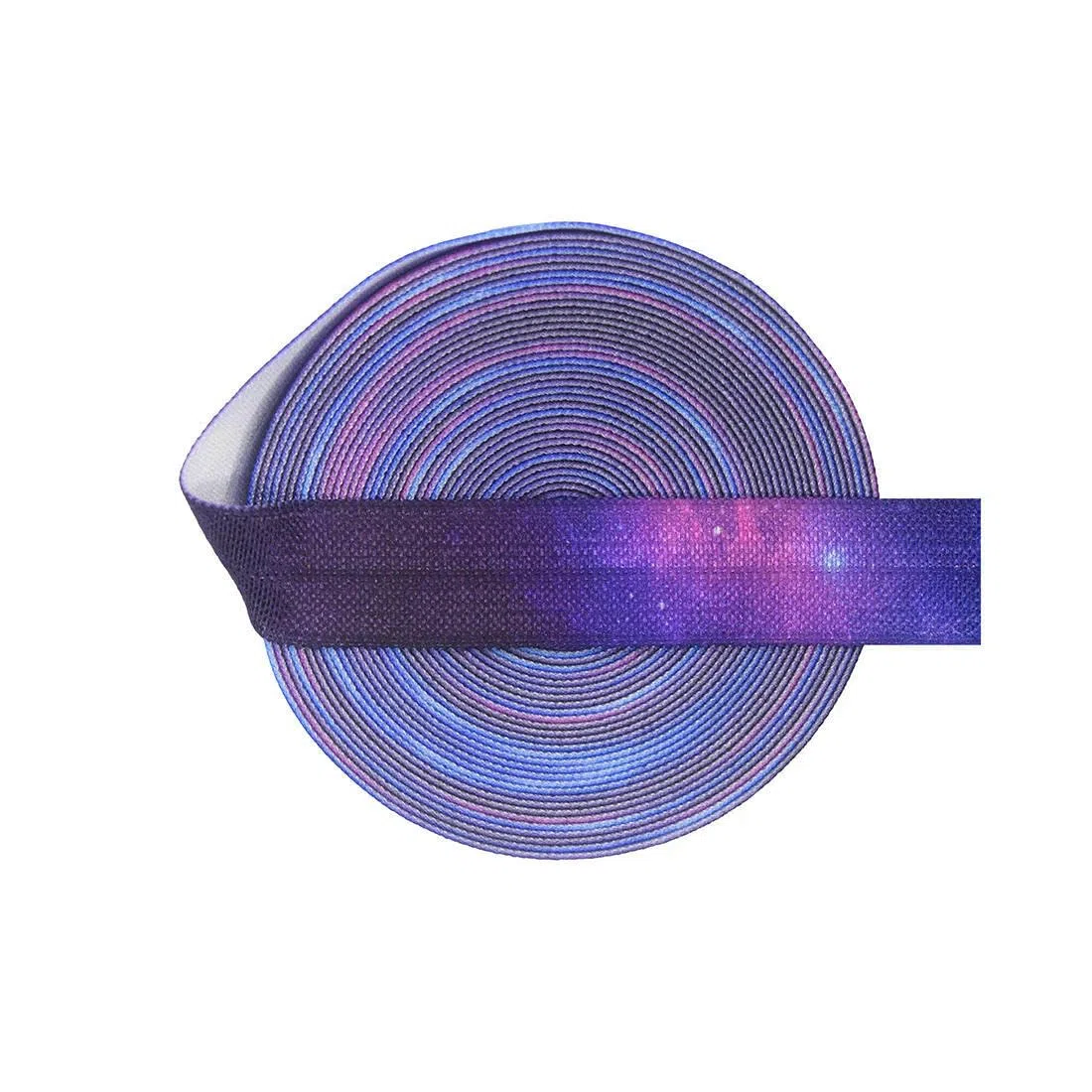 Elástico estampado de 15 mm (5/8") para doblar, banda de satén con diseño floral arcoíris de licra, para el pelo, para coser, 2,5 o 10 yardas - B-27-15 mm - 100 yardas