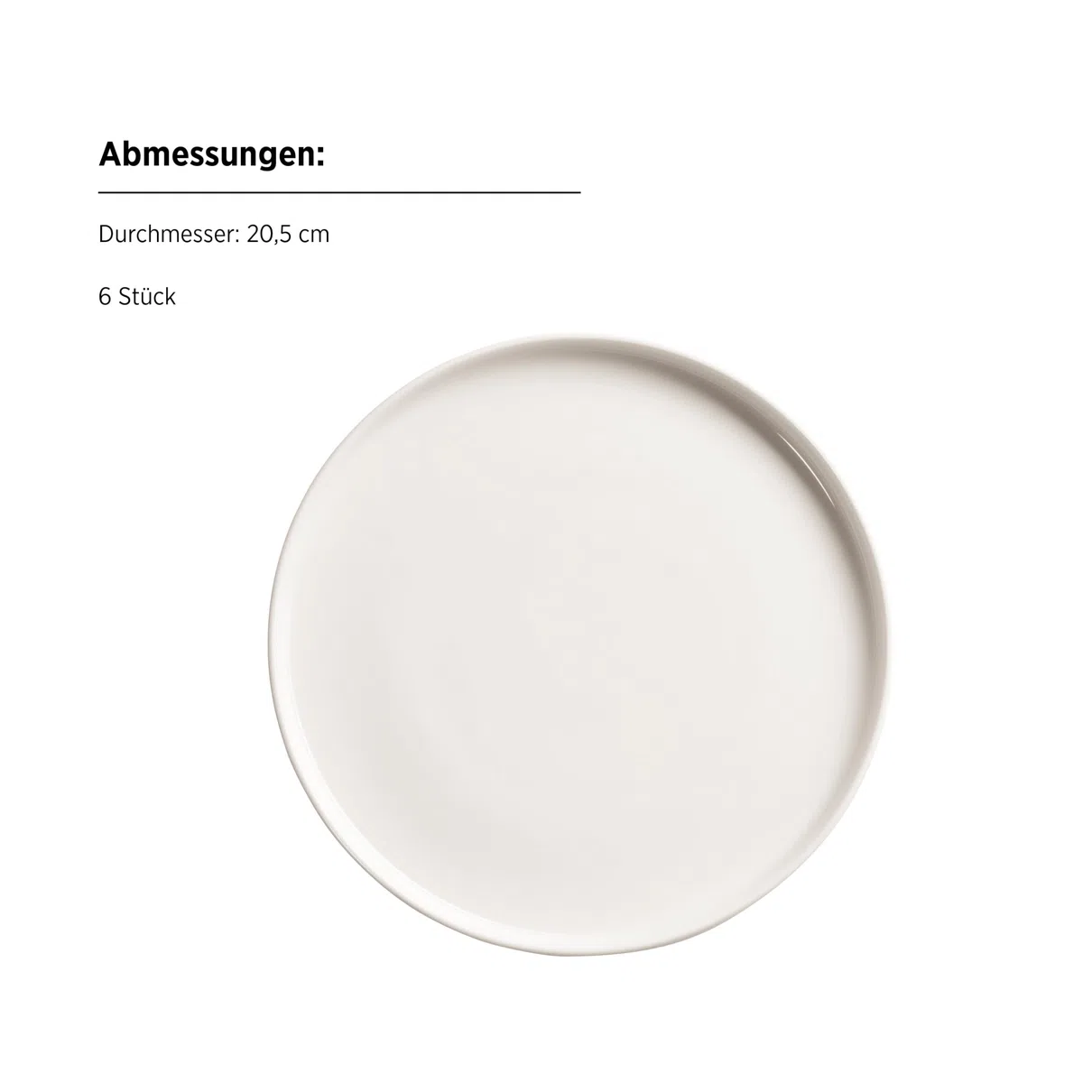 MÄSER, Serie Sita - Juego de platos para 6 personas (porcelana blanca), color blanco