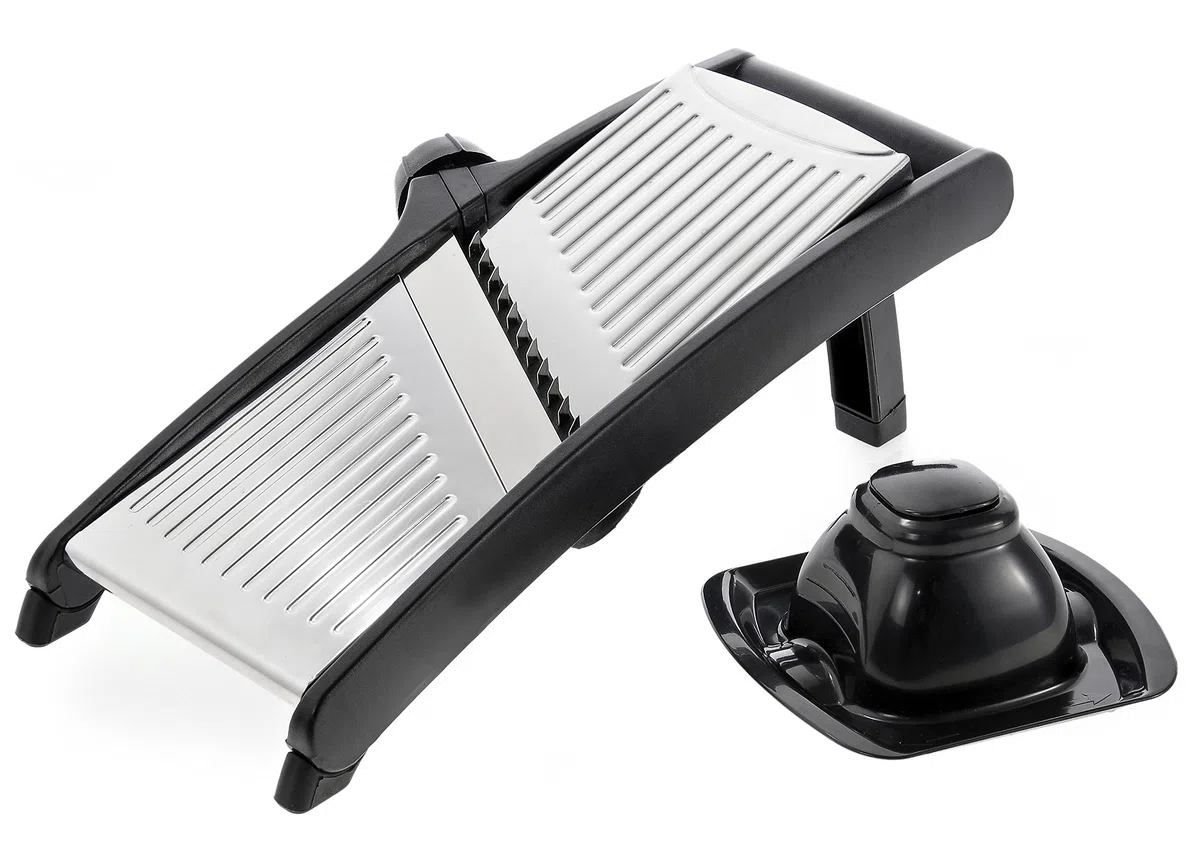 Westmark Cortador/rebanador de verduras con diferentes opciones de corte, Cuchillas de acero inoxidable, Vario, Negro/plateado, 11292260