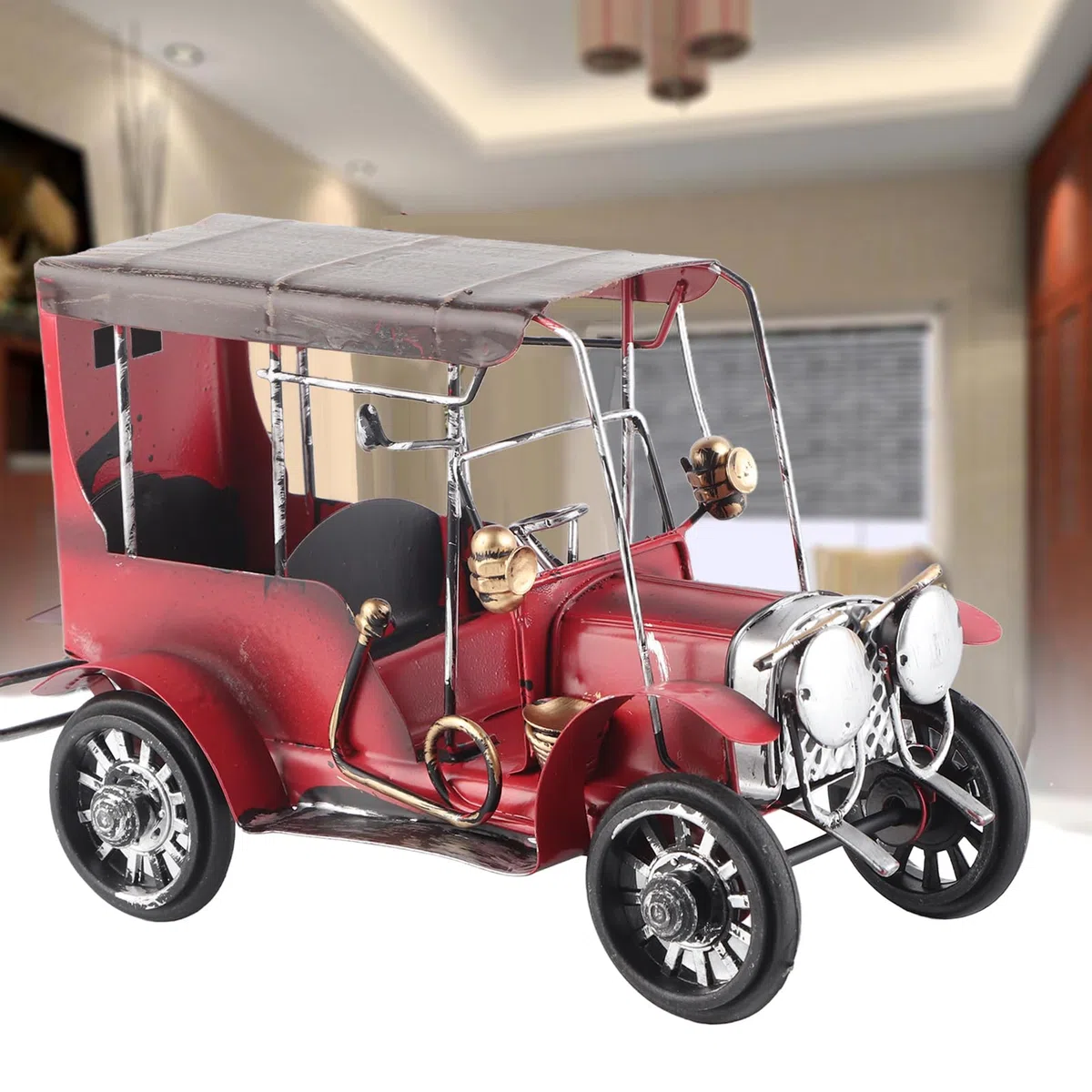 Antiguo Modelo de Coche Antiguo, Decoración de Escritorio Artesanal, Arte de Coche Clásico en Miniatura, Amigos/Familiares