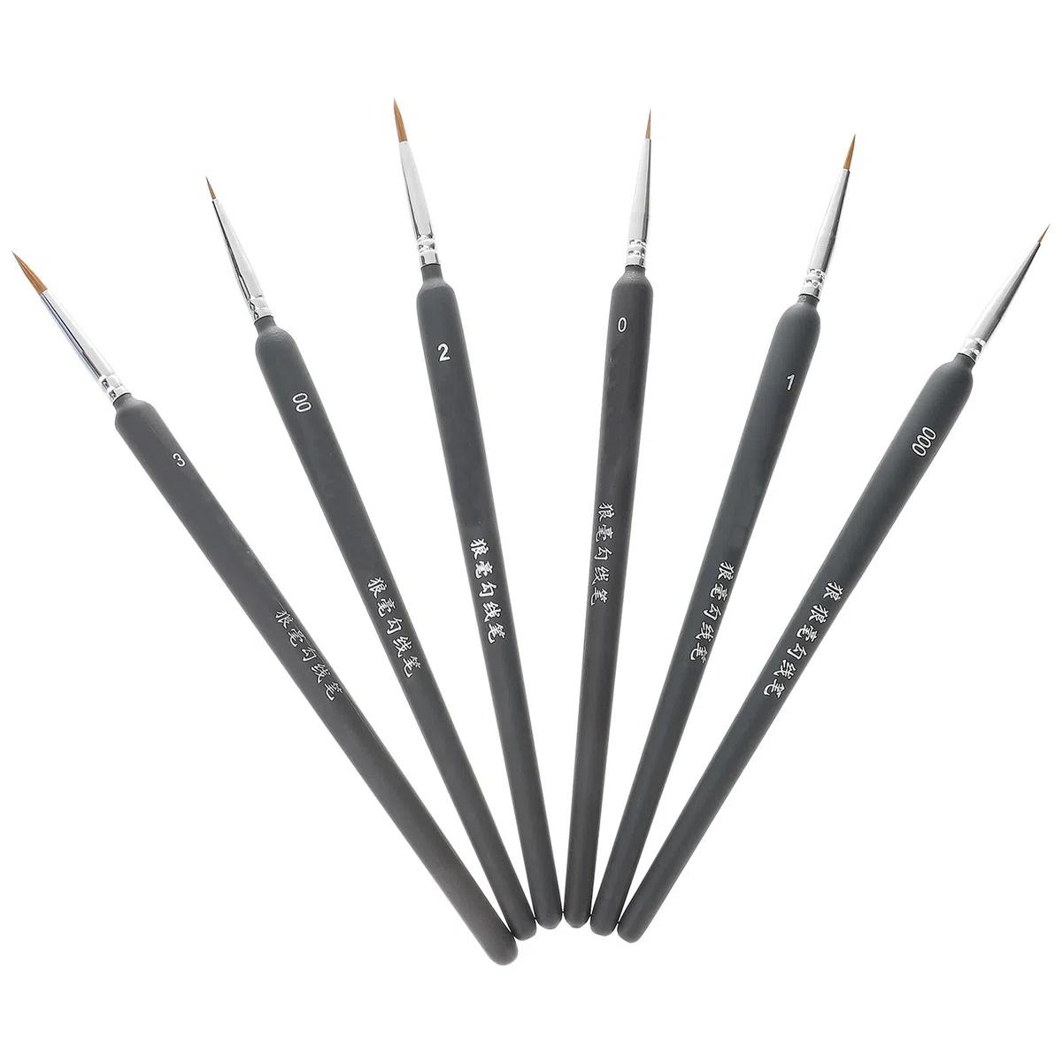 Pinceles de Pintura de Detalle Set 6 Piezas Pinceles de Acuarela de Pelo de Comadreja Pincel de Pintura en Miniatura Suministros de de Pluma para Detalles Finos Y de