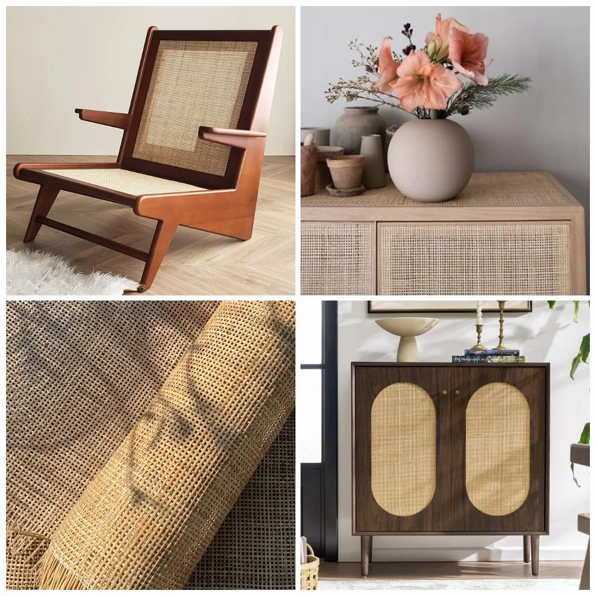 Rejilla Mimbre Natural 65 x 100cm, Ratan Rollo Mimbre, Mimbre Rollo, Rattan, rollo ratan, Ratan Natural por Metros, Rollo de Mimbre para Muebles, Silla ratan Aparador Cabecero Zapatero Armario ratan