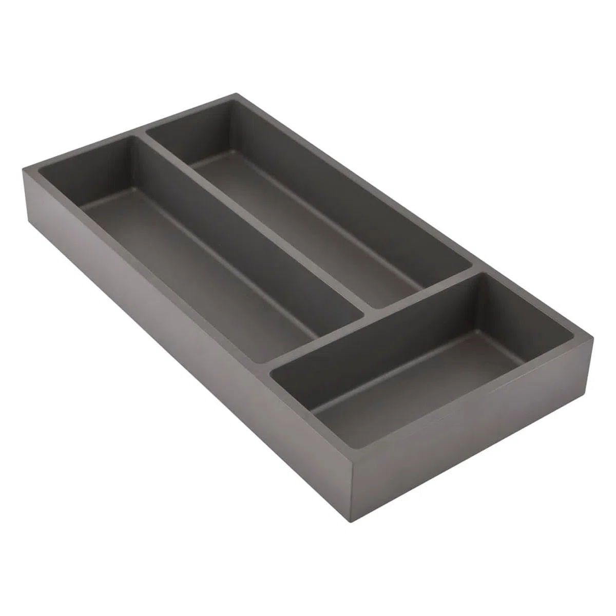 NINKA Connect 2287.90 10111 - Organizador de cajones (3 compartimentos, 40 x 20 x 5 cm, plástico gris oscuro, plata, 400 mm)