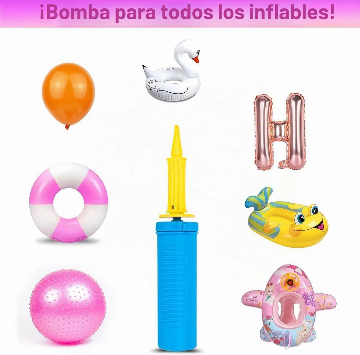 2 Sets Ajustable Soporte para Globos Kit y Globo Bomba, Metal 2.7 metros Soporte Globos, Arco para Globos Reutilizable, Globo Torre Decoraciones para Baby Shower Graduación Cumpleaños Fiesta de Bodas