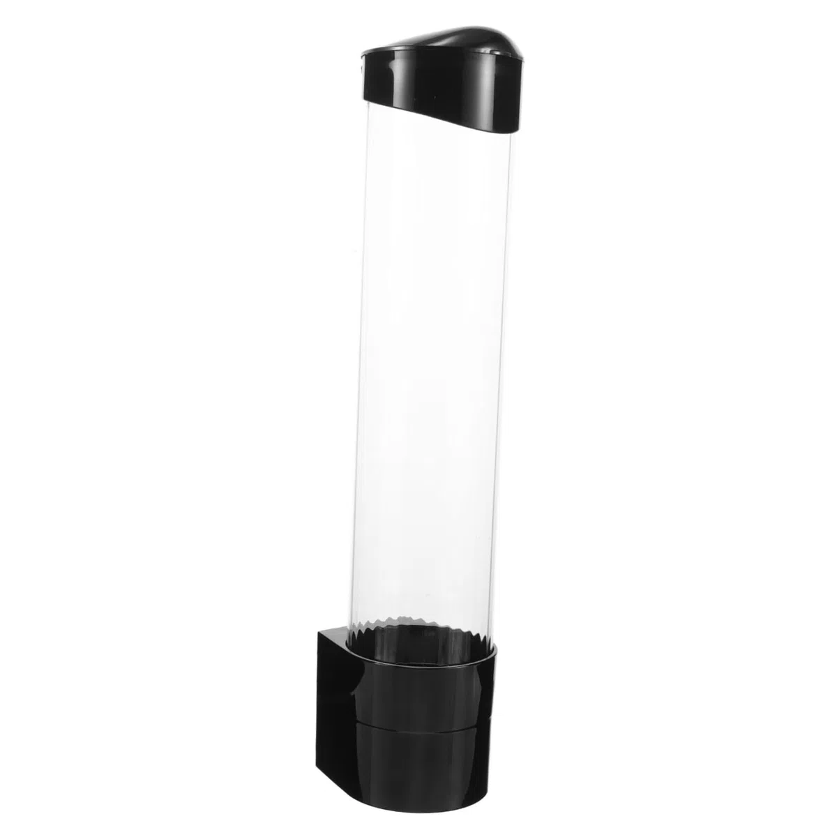 WOONEKY Dispensador de Vasos Desechables Montado Pared Soporte Automático para Tazas Plásticas Dispensador Individual Preciso para Oficina y Máquina de Agua Color Negro Elegante