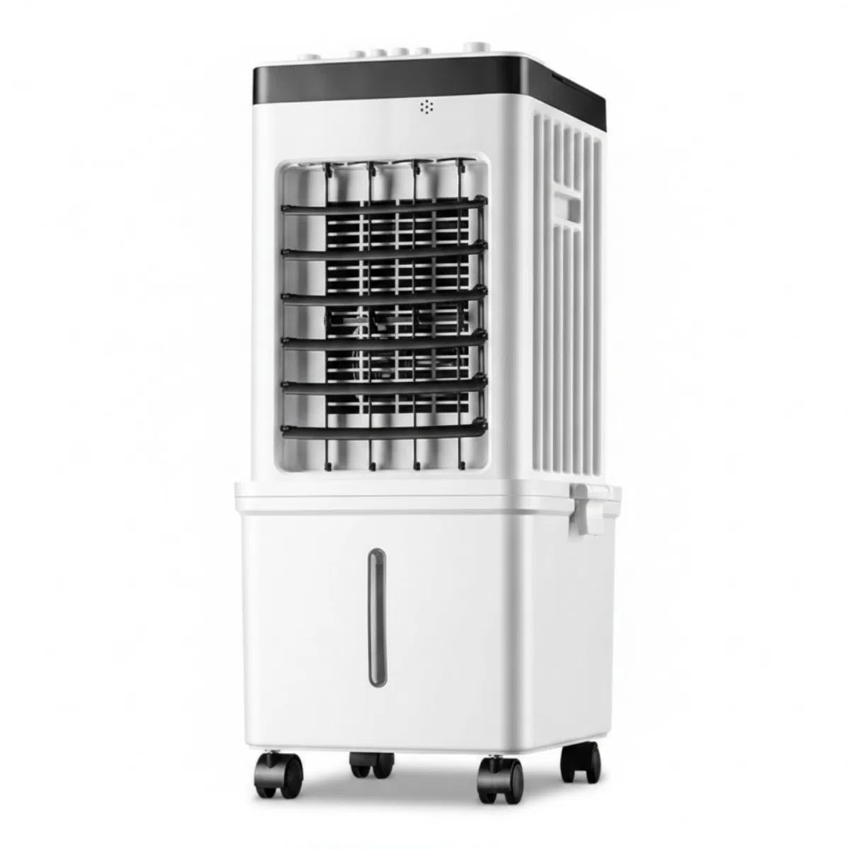 Ventilador de Refrigeración para Hogar Portátil de Aire Climatizador Ventilador de Torre con Depósito de Agua y Ruedas Giratorias Adecuado para Salón Dormitorio Oficina
