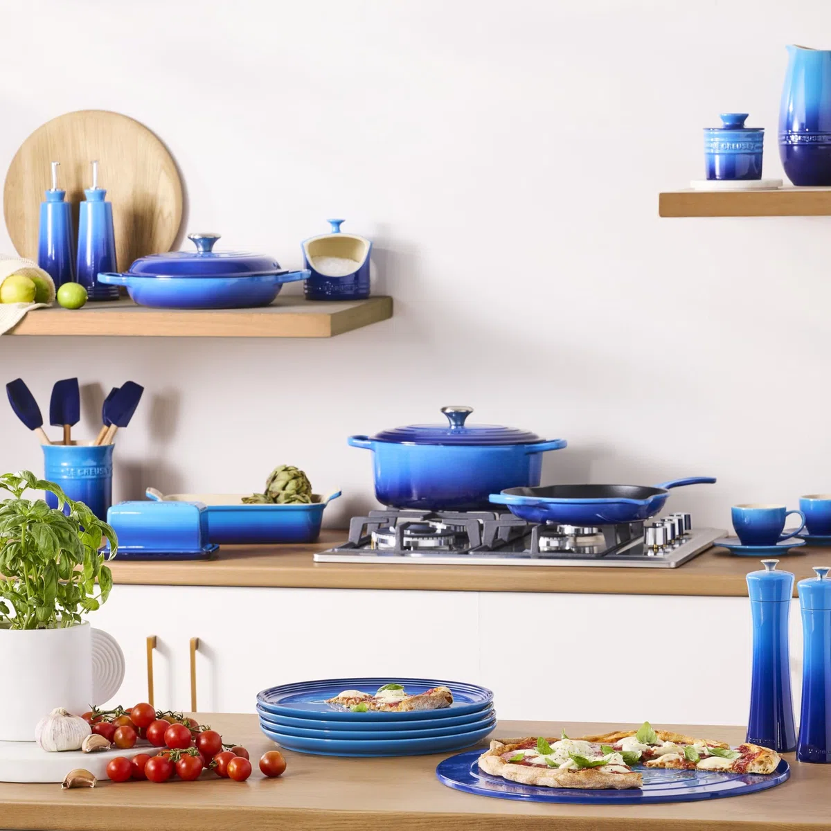 Le Creuset 790030022000000 - Tarro para utensilios de cocina, color azul