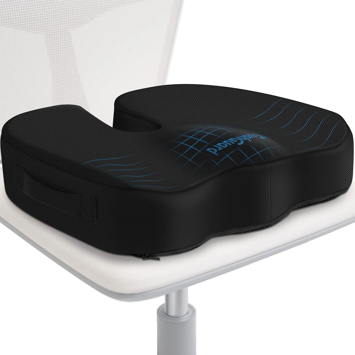 TushGuard Cojín de Asiento para Silla de Oficina, Espuma viscoelástica, Antideslizante, para Silla de Escritorio, coxis, ciática, Alivio del Dolor de coxis para Silla de Oficina, Coche, Silla de