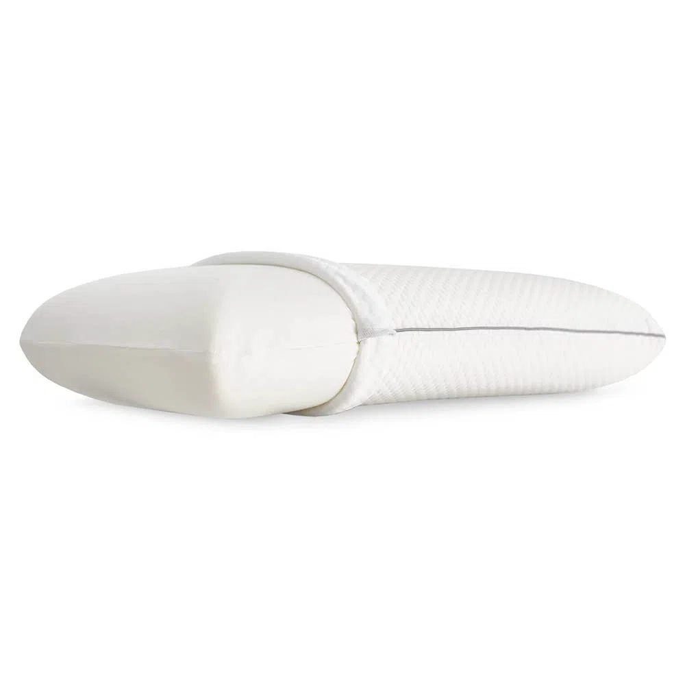 MAXCOLCHON - Almohada Viscoelástica de Firmeza Media para Alivio Cervical y Soporte de Cuello con Tejido Strech Tencel Transpirable 70x35cm Altura 15cm