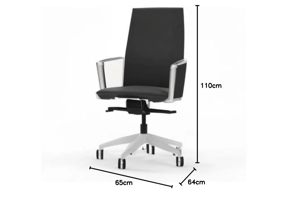Sillón de Oficina de diseño Top Gama Profesional Allure Color Negro Silla Profesional de Escritorio