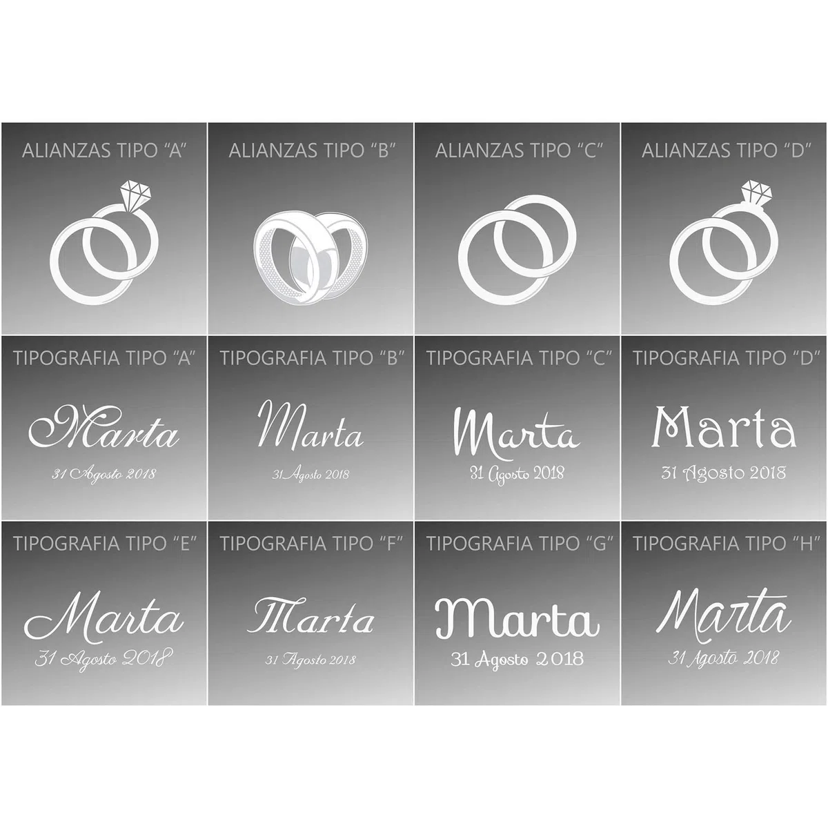 Gala&K | Set de 2 copas de cristal para gin tonic | Para novios | Bodas de plata/oro | Aniversarios | Colección GIN TONIC-GRABADO | Grabación personalizada.