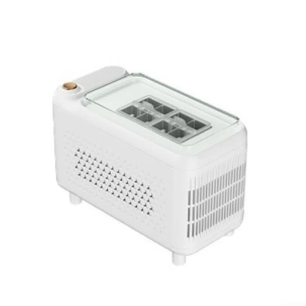 Máquina de hielo portátil de 12 V para uso en vehículos de camping y oficina con para congelación rápida y diseño ligero, hogar y cocina (blanco 8)