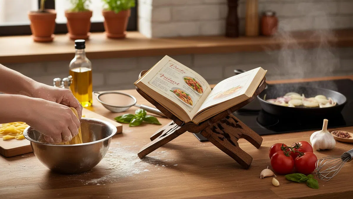 Hermoso Soporte de Madera Hanadmade para Libros de Oración y Sagrados Religiosos - Plegable, Tradicional para Biblia, Corán, Geeta - Lectura Gratuita en Sala