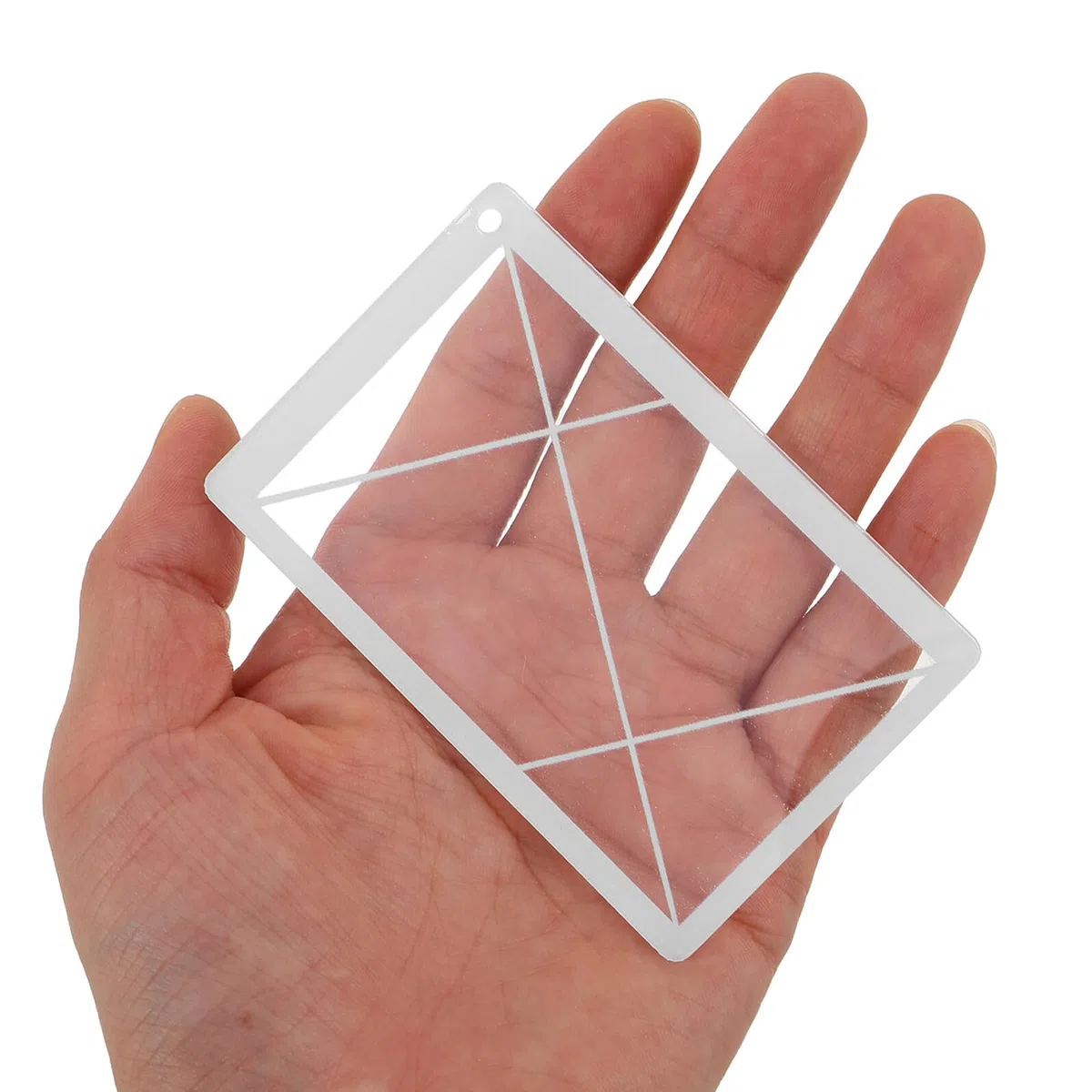 ULDIGI Plantillas y Visor para Dibujar de Dibujo Geométrico de Acrílico Blanco Regla Especial Herramienta Versátil y Resistente para Artistas en Bocetos Interiores