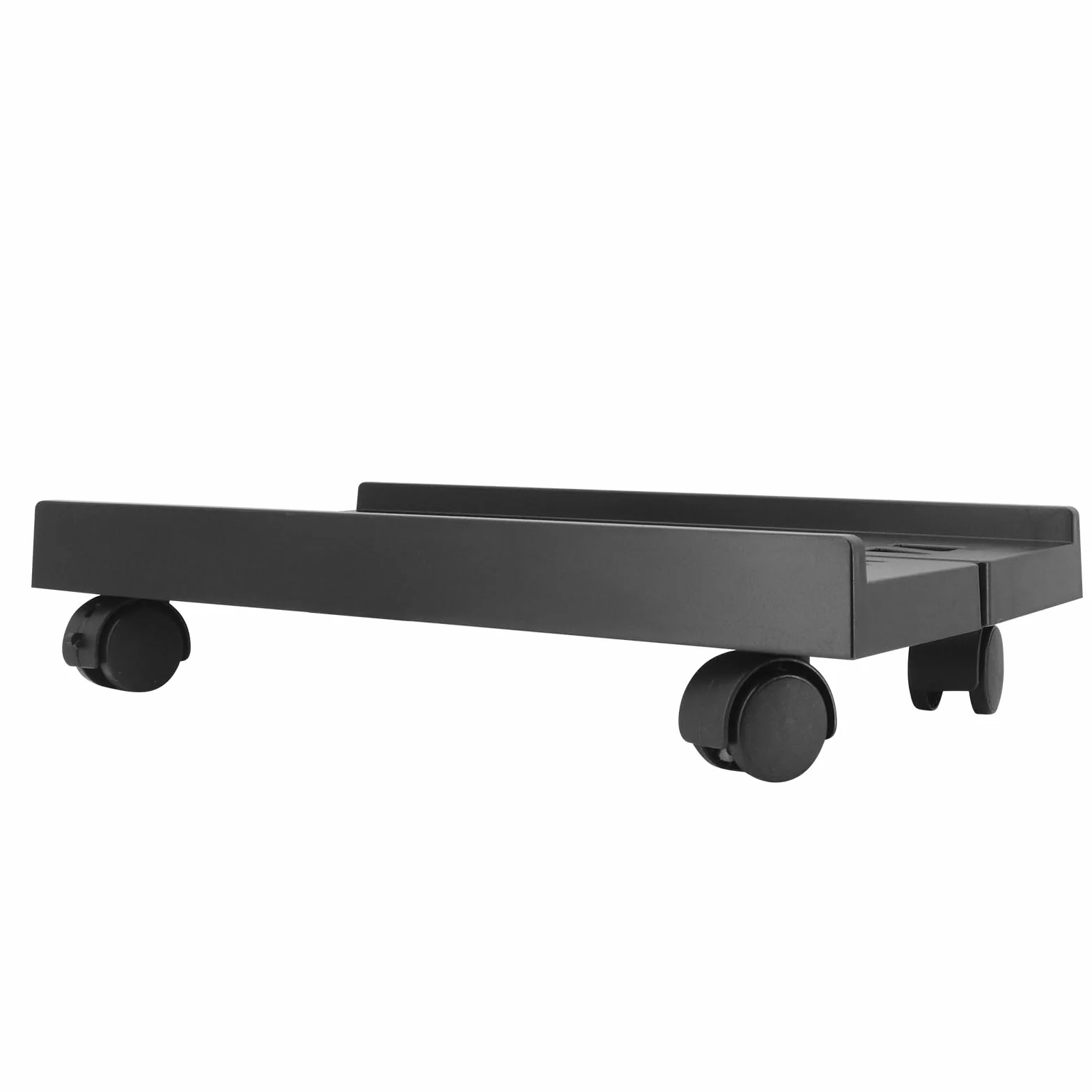 PC Stand Universal Ajustable PC Stand Móvil con 4 Ruedas, Soporte de La CPU para La Torre de Escritorio, PC de Juegos,PC-HALT-BK