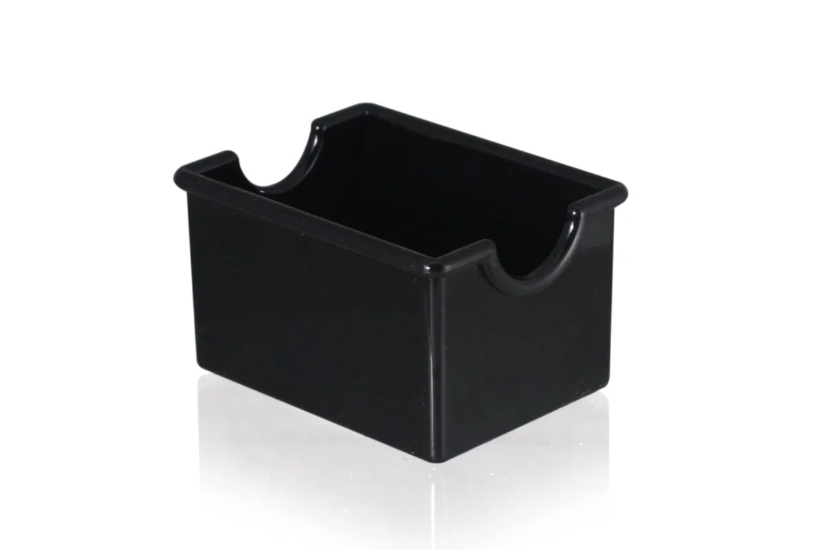 SWEET HOME Set de 6 Porta bolsitas de té y azúcar de plástico Negro para barritas cod.BR00621LU cm 8,5x6,5x5h by Varotto & Co.