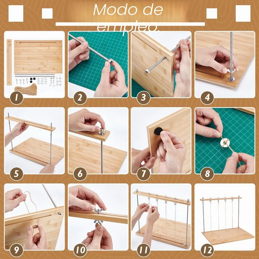 BENECREAT Juego de encuadernación de encuadernación, juego de encuadernación de madera, rectángulo, herramientas de encuadernación para libros hechos a mano, encuadernación de libros DIY