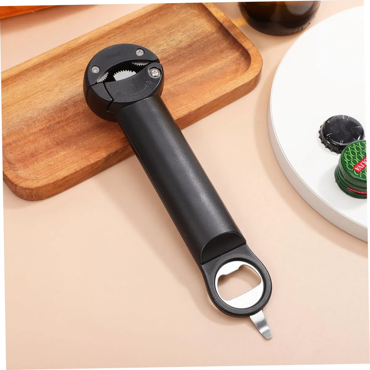 ABOOFAN 5 Piezas Abrelatas abridor de tarros de conservas removedor de tapa de frasco Abridores ajustables Abridores retráctiles abrebotellas herramienta multifunción Accesorios de cocina