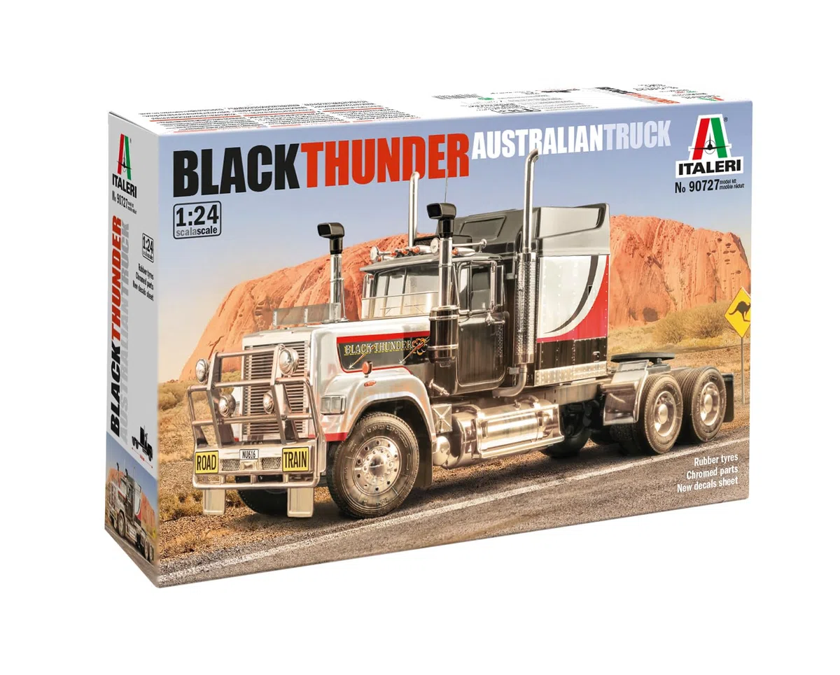 Italeri 90727 Black Thunder Australian Truck, Escala 1:24, Plastic Model Kit/Modelo de plástico para Montar